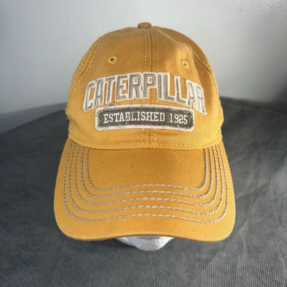 CAT Caterpillar Established 1925 Embroidered Adjustable Cap Yellow - Picture 6 of 15